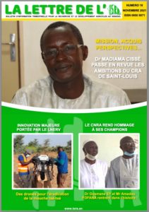 Couverture d’ouvrage : LA LETTRE DE L’ISRA N° 18 : Lutte contre le chômage des jeunes au Sénégal : l’ISRA compte apporter sa contribution en misant sur son expertise