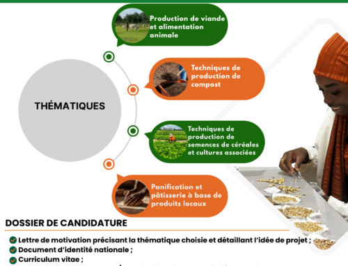 Appel à candidatures : quatres thématiques de formations pour l’employabilité des jeunes dans l’agriculture et l’agroalimentaire au Sénégal